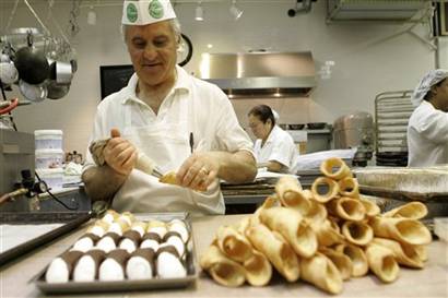 Chef Fanco Amati at Ferrara Bakery in Little Italy
