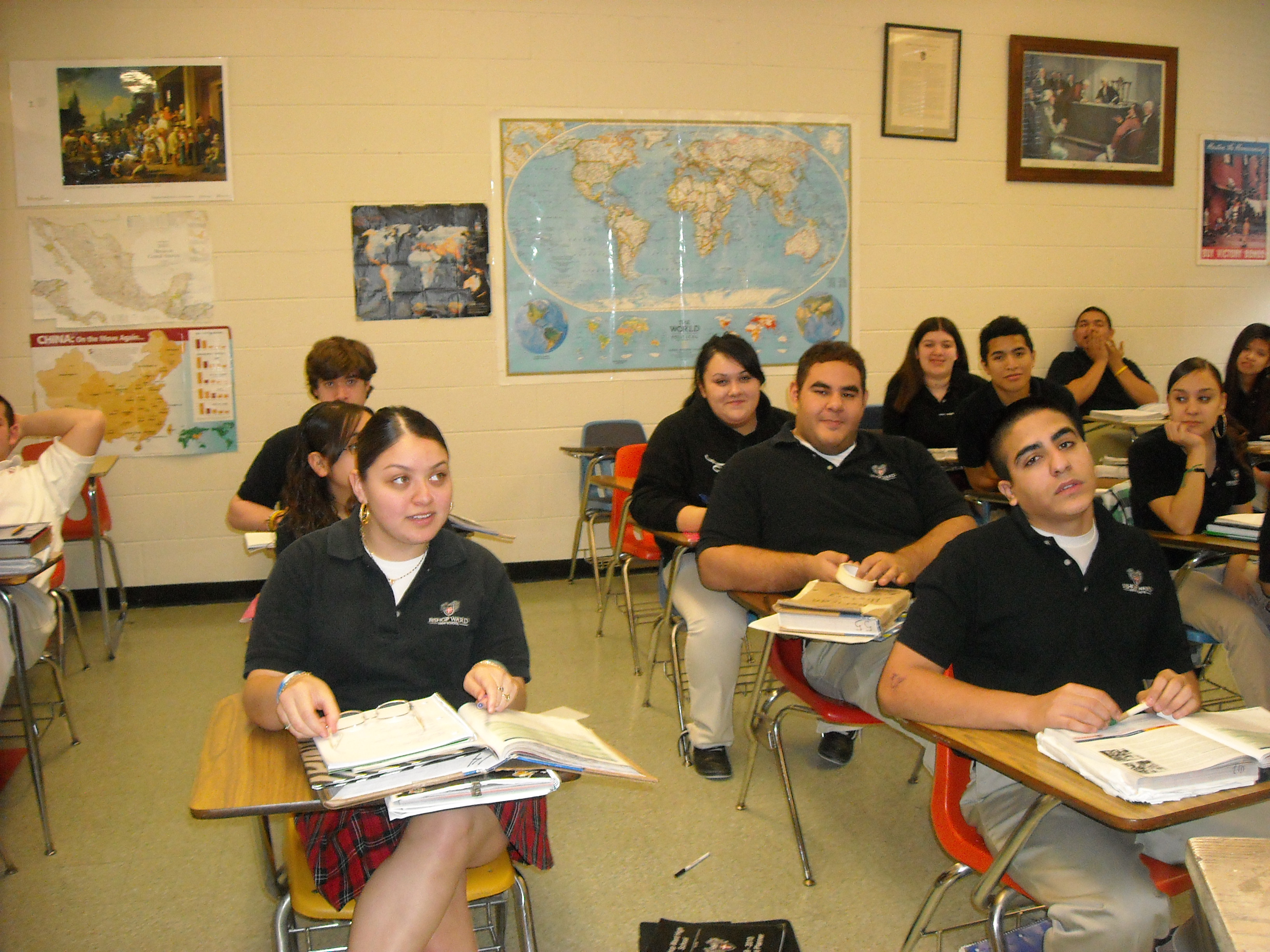 Bishop Ward Students at work