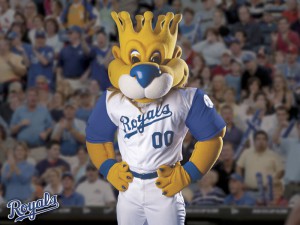 Royals mascot Sluggerrr was been lonely at the ballpark this season