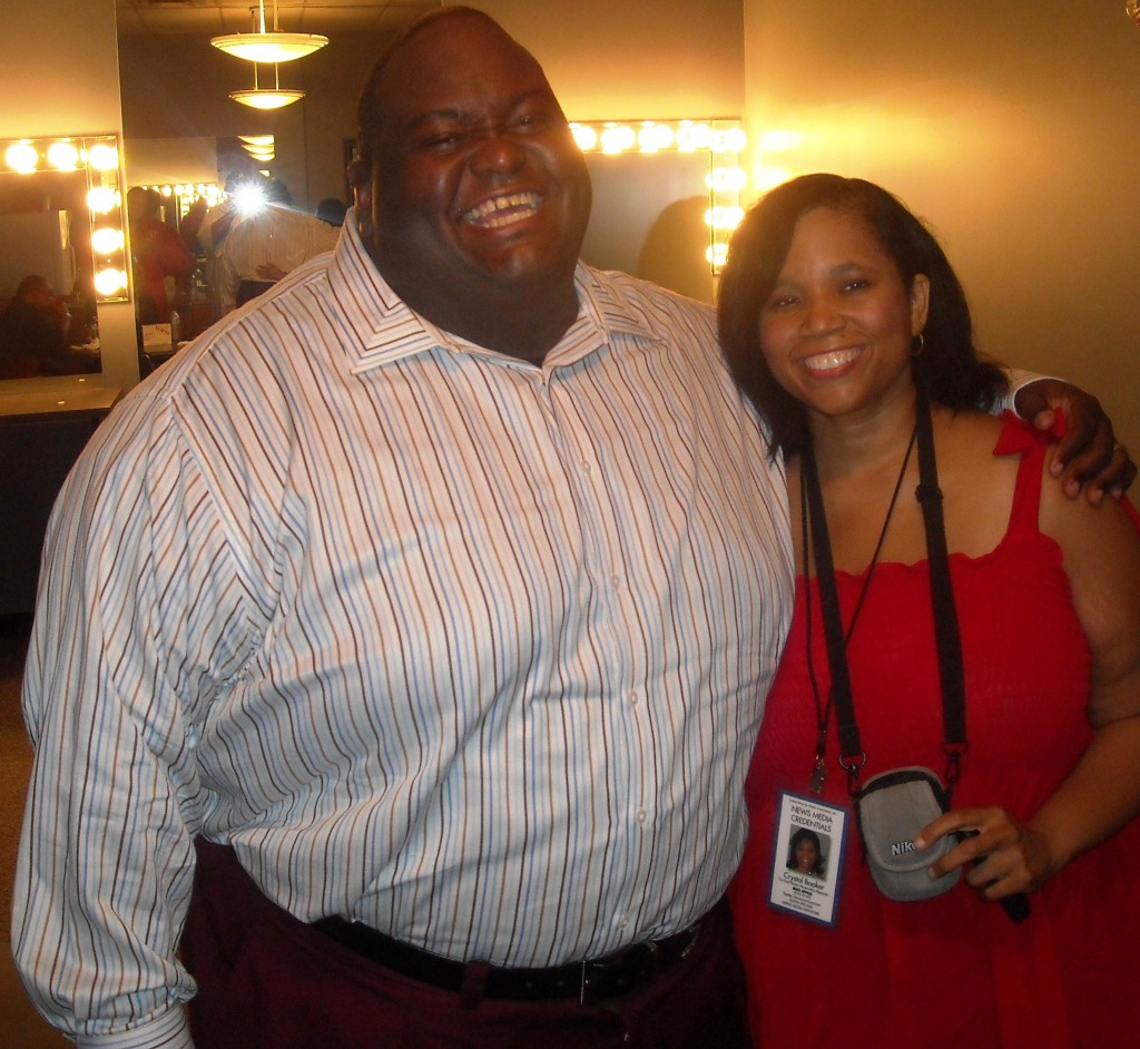 Lavell Crawford shares a few laughs with Crystal Booker Lavell Crawford shares a few laughs with Crystal Booker