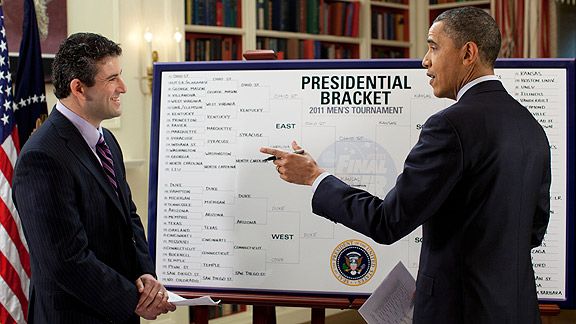 barack obama bracket picks. Obama picks Kansas