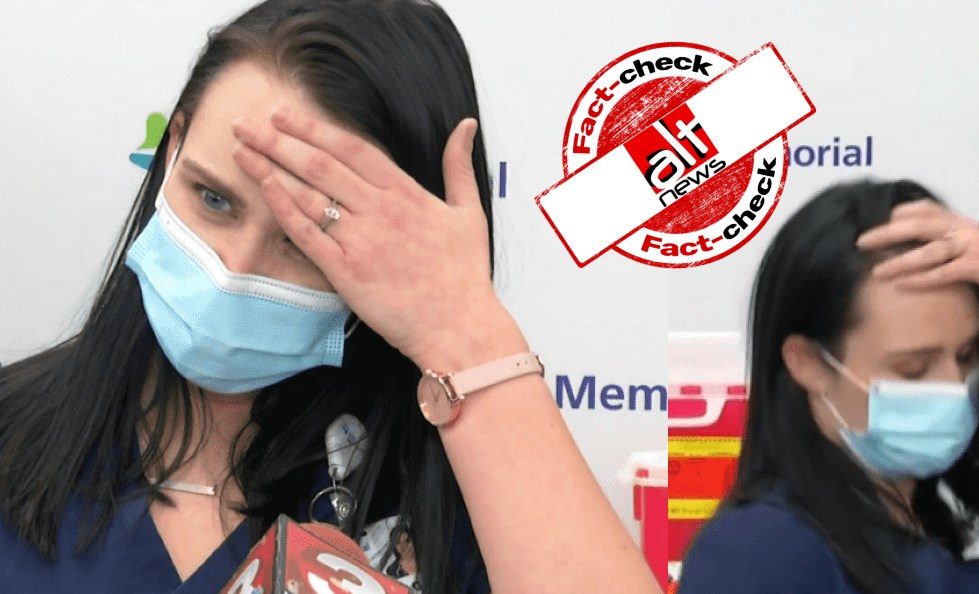Tennessee nurse faints following vaccine shot
