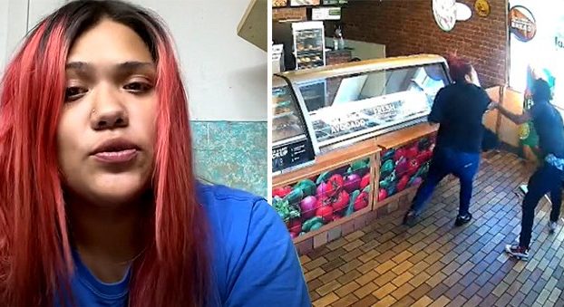 Subway employee pistol-whipped an armed robber