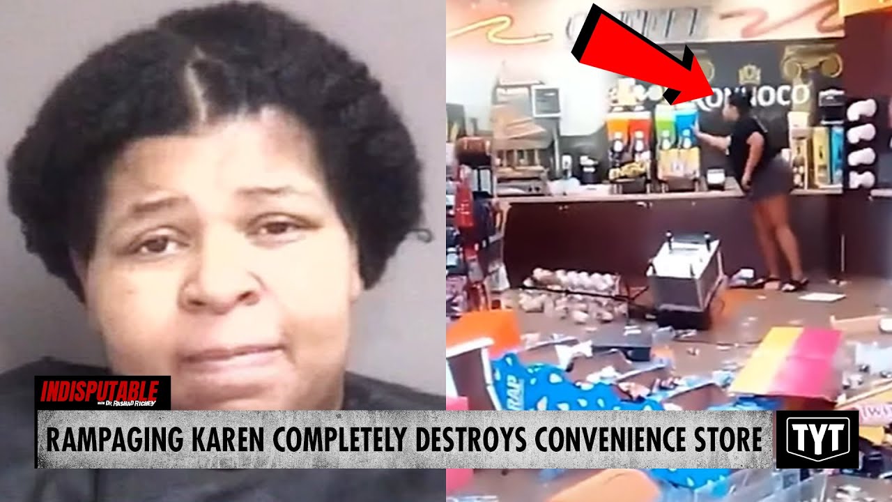 Black Karen ransacks gas station & steals cigarettes